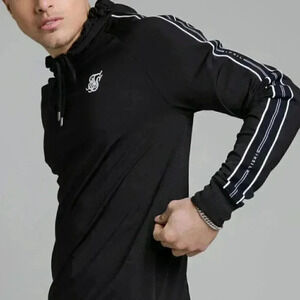 SikSilk Status Tape Overhead Hoodie - Black